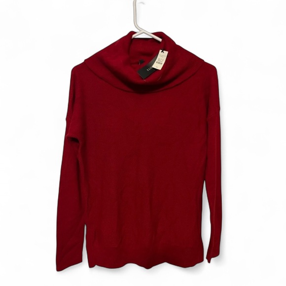 Talbots Turtleneck Sweater Red Women’s Size Medium Petite Holiday Outfit NWT - Picture 1 of 9